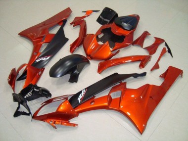 Arancia Nero Opaco Kit Completo Carenatura Moto ABS R6 2006-2007