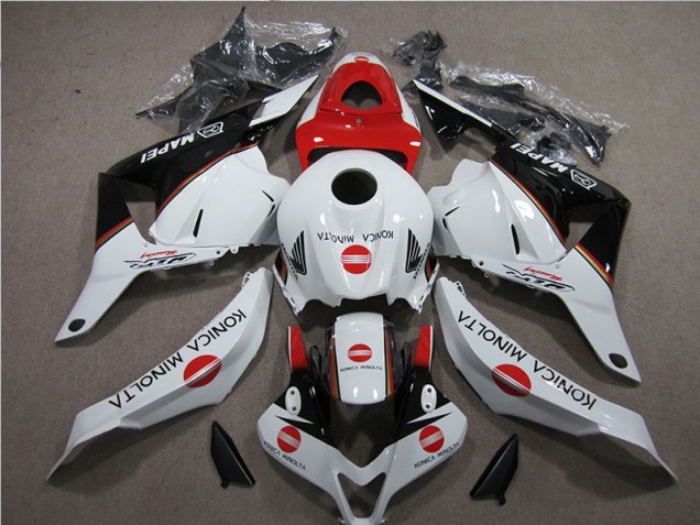Bianco Rosso Konica Minolta Carene Moto CBR 600 RR 2009-2012 Bianco Rosso Konica Minolta Carene Moto CBR 600 RR 2009-2012