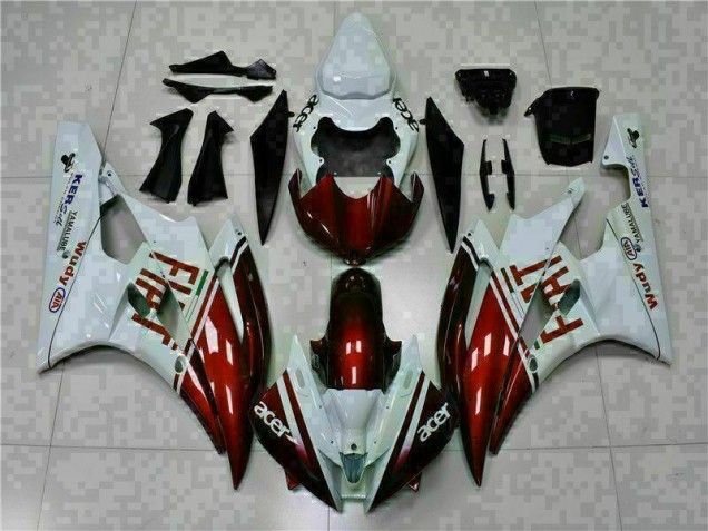 Marrone Bianco Carene Moto R6 2006-2007 Marrone Bianco Carene Moto R6 2006-2007
