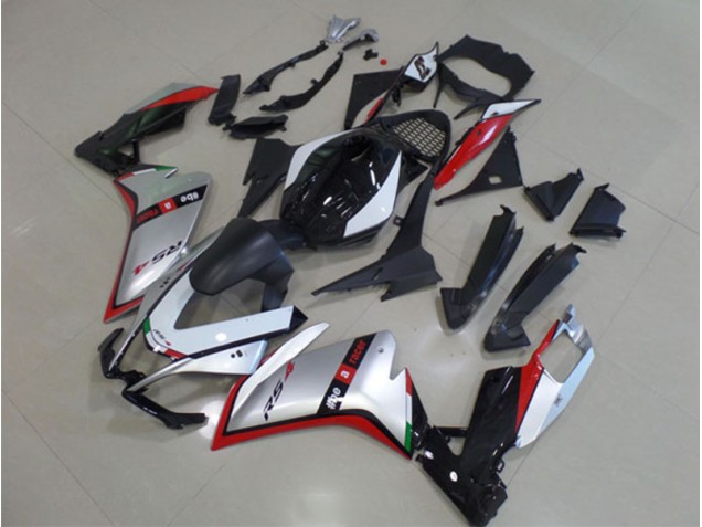 Nero Argento Rosso Kits Carene Moto RS4 50 125 2011-2018 Nero Argento Rosso Kits Carene Moto RS4 50 125 2011-2018