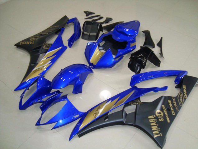 Nero Blu con Oro Adesivo Kit Carena Moto & Plastica Moto R6 2006-2007 Nero Blu con Oro Adesivo Kit Carena Moto & Plastica Moto R6 2006-2007
