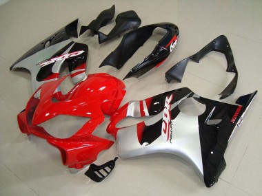 Rosso Argento Kits Carenatura Moto Iniezione CBR 600 F4i 2004-2007